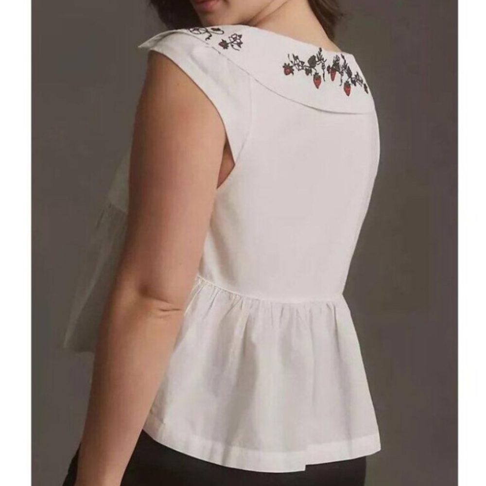Maeve Babydoll Strawberry Blouse - Picture 3 of 7